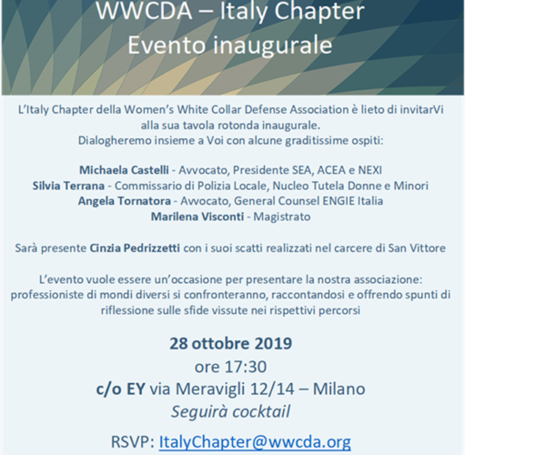 Inauguration of the Women’s White Collar Defense Association Italy